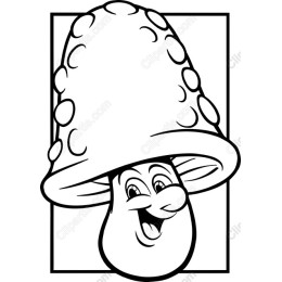 Cheerful Cartoon Mushroom