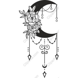 Crescent Moon Floral