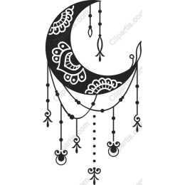 Elegant Crescent Moon