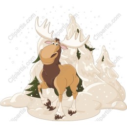 Winter Whimsical Moose
