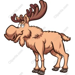 Cheerful Cartoon Moose