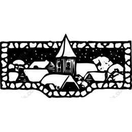 Enchanting Winter Village Scene