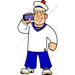 Cheerful Sailor Cartoon Character