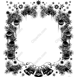Elegant Black-and-White Festive Frame