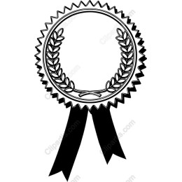 Classic Award Ribbon with Laurel Wreath