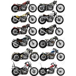 Vintage Motorcycle Set - 12 Unique
