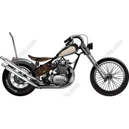 Classic Chopper Motorcycle
