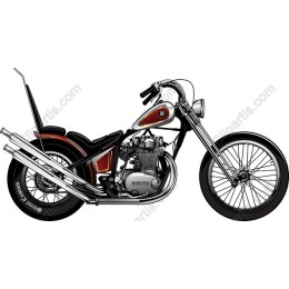 Classic Chopper Motorcycle