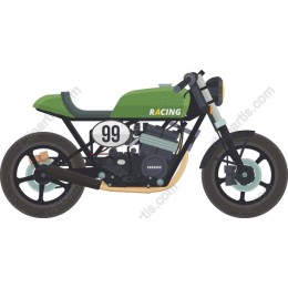 Green Racing Motorcycle