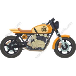 Custom Motorcycle - Orange No. 99