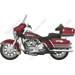 Classic Maroon Motorcycle