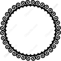 Elegant Black Decorative Circular Frame