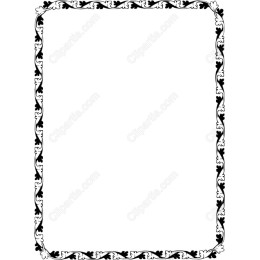 Elegant Black and White Decorative Border