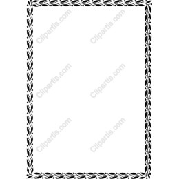Elegant Black and White Leaf Motif Frame