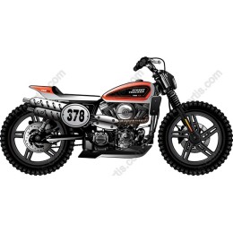 Vintage Street Tracker Motorcycle