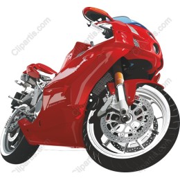 Vibrant Red Motorcycle