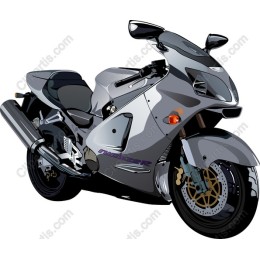 Sleek Silver Motorcycle