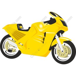 Vibrant Yellow Motorcycle
