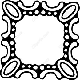 Ornate Black and White Frame