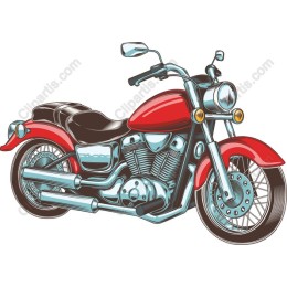 Classic Red Motorcycle