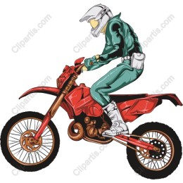 Dynamic Red Dirt Bike