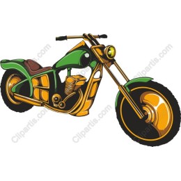 Vibrant Chopper Motorcycle