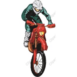 Vibrant Motocross Rider