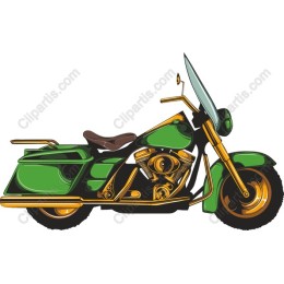 Classic Green Motorcycle
