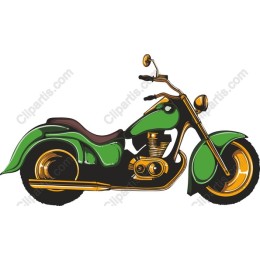 Classic Green Motorcycle