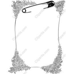 Rustic Safety Pin Frame