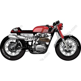 Classic Red Motorcycle