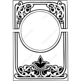 Black Vintage Floral Frame