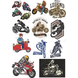 Motorcycle Madness Clipart Set