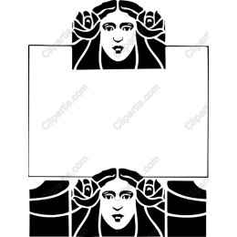 Elegant Black-and-White Ornamental Frame