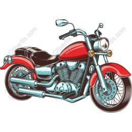 Vibrant Red Motorcycle