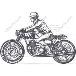 Vintage Motorcycle Rider