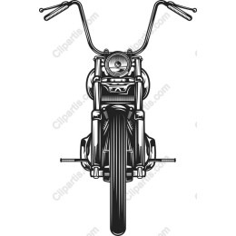 Classic Motorcycle Front View