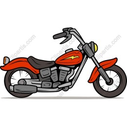 Classic Cartoon Motorcycle