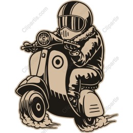 Vintage Scooter Rider