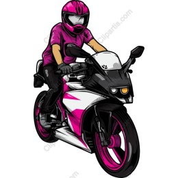 Vibrant Motorcycle Rider