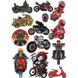 Motorcycle Clipart Set - Bundle