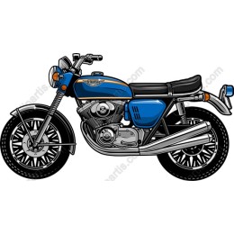 Vibrant Classic Motorcycle