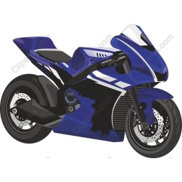 Dynamic Blue Sports Motorcycle