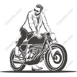 Vintage Motorcycle Rider