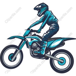 Dynamic Dirt Bike Rider