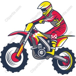 Vibrant Motocross Rider