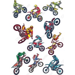 Motocross Set - Dynamic Motorcycle Stunt