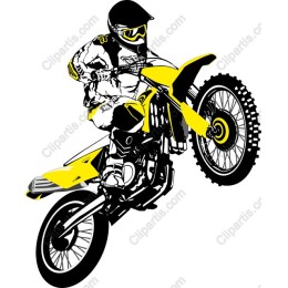 Vibrant Motocross Rider