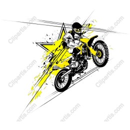 Dynamic Motocross Rider