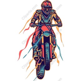 Vibrant Motorcycle Rider Action